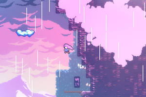 Celeste Badeline Pink Pixel Art Wallpaper