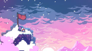 Celeste Game Pink Scenery Wallpaper