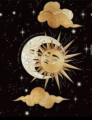 Celestial Harmony Of The Sun And Moon Wallpaper