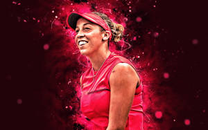 Celestial Madison Keys: Pink Fan Art Paint Splatter Wallpaper