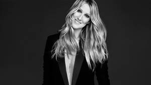 Celine Dion In Black Coat Wallpaper