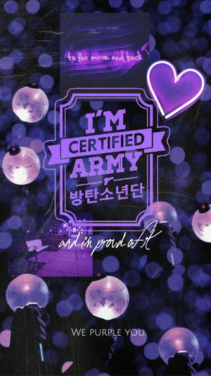 Certified Army I Purple You Background Wallpaper