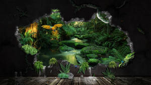 Cgi Jungle Stage Wallpaper