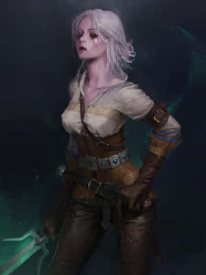 Charismatic Ciri Witcher 3 Phone Wallpaper