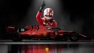 Charles Leclerc Point Up Side Car Wallpaper