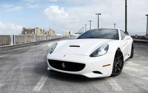 Check Out This Alluring White Ferrari California Wallpaper