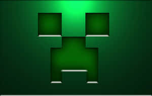 Cheerful Minecraft Creeper Taking A Joyful Ride Wallpaper