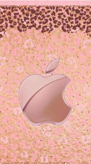 Cheetah Print Rose Gold Apple Wallpaper