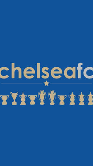 Chelsea Fc Logo On A Blue Background Wallpaper