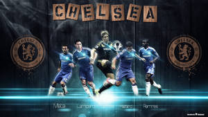 Chelsea Logo Wood Theme Wallpaper