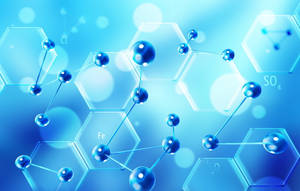 Chemistry Minimalistic Blue Bonds Wallpaper