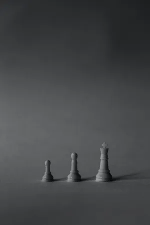 Chess Pieces Dark Gray Wallpaper
