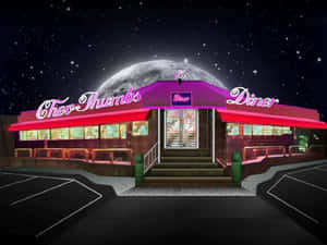 Chev Thumbs Retro Diner Digital Art Wallpaper
