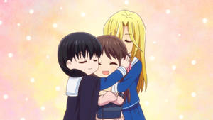 Chibi Fruits Basket Girl Best Friends Wallpaper