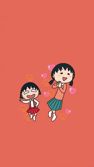 Chibi Maruko Chan With Sakiko Sakura Wallpaper