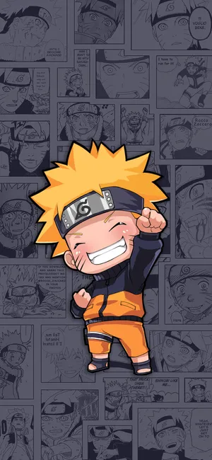 Chibi Naruto Aesthetic Phone Wallpaper