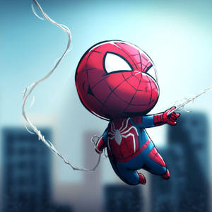 Chibi Spiderman With A Balloon! Wallpaper