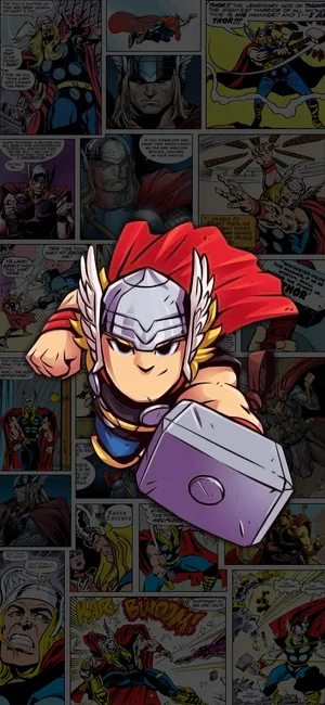 Chibi Thor Comics Wallpaper