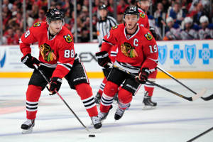 Chicago Blackhawks Team Jonathan Toews And Patrick Kane Wallpaper