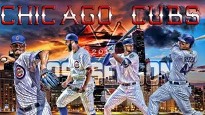 Chicago Cubs Feature Photo With Kris Bryant Wallpaper