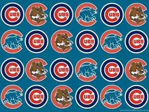 Chicago Cubs Logo Compilation Wallpaper