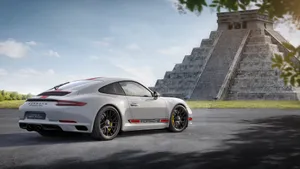 Chichen Itza Mexico Porsche 911 Carrera Gts Wallpaper