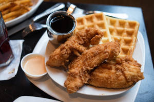Chicken And Waffles Wallpaper