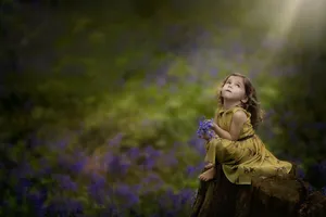 Child Waiting For The Sun To Come Out Wallpaper