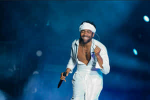 Childish Gambino Performing Livein White Outfit Wallpaper