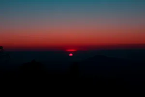 Chill Mountain Silhouette During Sunset Wallpaper