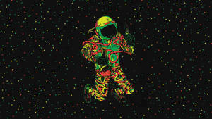 Chill Stoner Space Astronaut Wallpaper