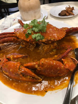 Chilli Crab Dish Wallpaper
