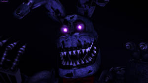 Chilling Gaze - Nightmare Freddy In Spotlight Wallpaper