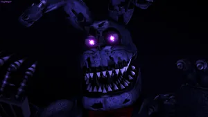 Chilling Gaze - Nightmare Freddy In Spotlight Wallpaper