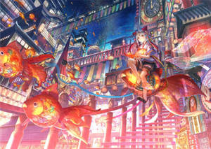 Chinatown Fantasy Art Wallpaper