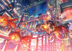 Chinatown Fantasy Art Wallpaper