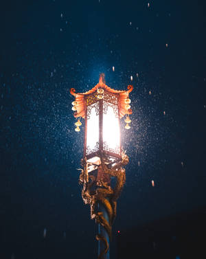 Chinatown Street Lamp Wallpaper