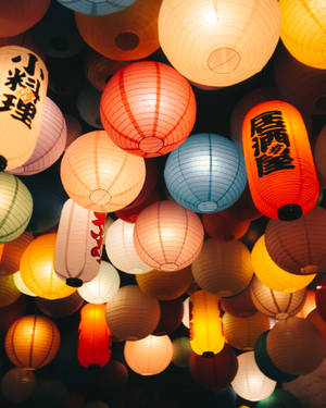 Chinese Good Luck Lanterns Wallpaper