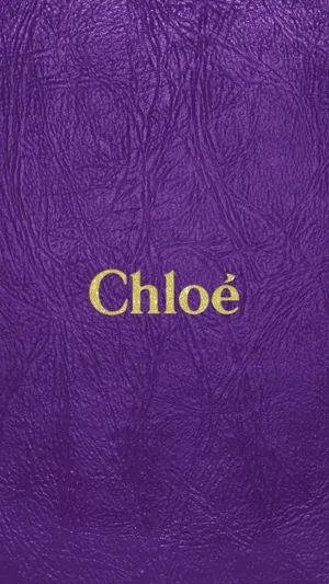 Chloé Logo On Violet Backdrop Wallpaper