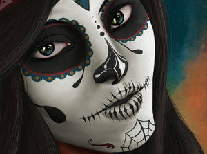 Chola Sugar Skulls Detailed Wallpaper