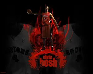 Chris Bosh Intensely Focused During A Game Wallpaper