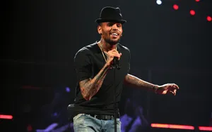 Chris Brown On Stage Wallpaper