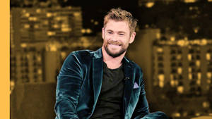 Chris Hemsworth Stylishly Dressed In Velvet Wallpaper