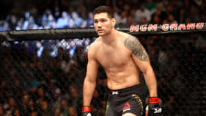 Chris Weidman Inside Cage Wallpaper