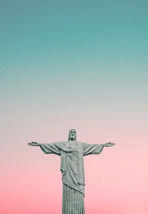Christ Monument Statue Jesus Phone Wallpaper