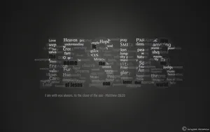 Christian Jesus Calligram Wallpaper