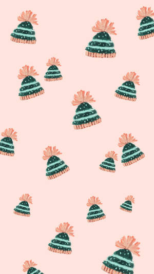 Christmas Aesthetic Beanie Art Wallpaper