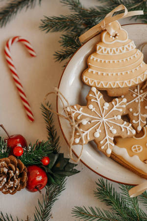 Christmas Cookies Phone Wallpaper