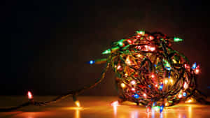 Christmas Lights Messy Tied Wallpaper