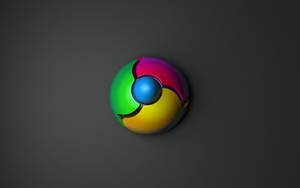 Chrome Logo Shining In The Light Wallpaper